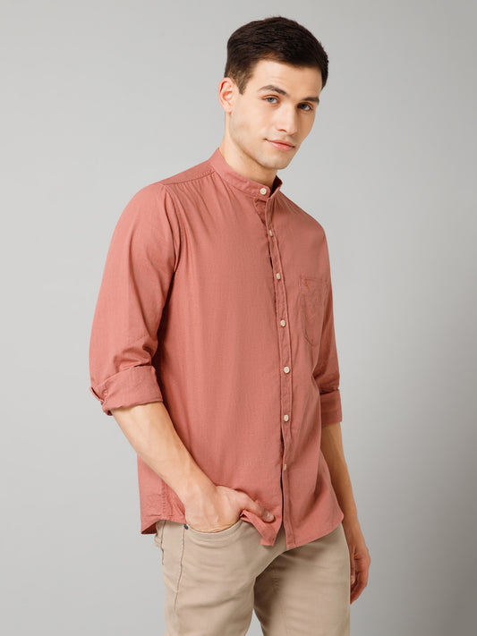 Casual Shirt for Men | Breathable & Soft with Color Fastness Regular Fit Spread Collar Neck Cotton Fabric Solid Pattern