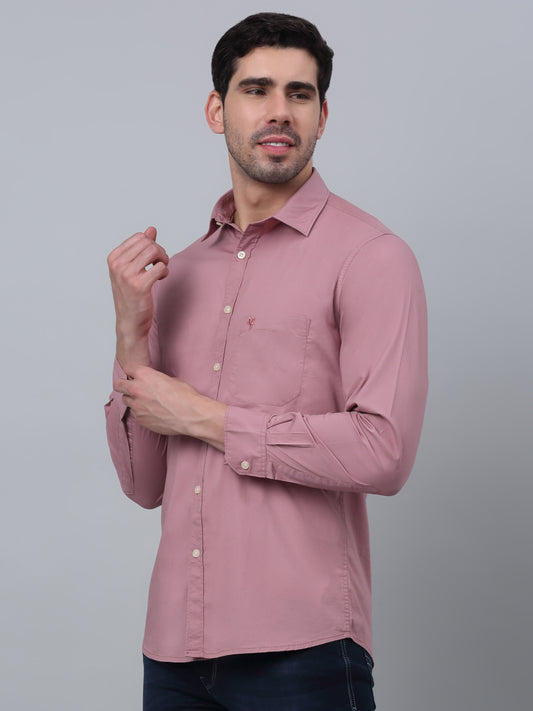 Casual Shirt for Men | Breathable & Soft with Color Fastness Regular Fit Spread Collar Neck Cotton Blend Fabric Solid Pattern