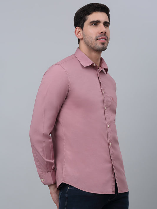 Casual Shirt for Men | Breathable & Soft with Color Fastness Regular Fit Spread Collar Neck Cotton Blend Fabric Solid Pattern