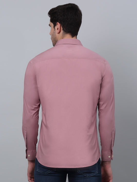 Casual Shirt for Men | Breathable & Soft with Color Fastness Regular Fit Spread Collar Neck Cotton Blend Fabric Solid Pattern
