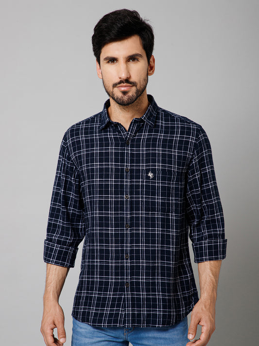 Casual Shirt for Men | Breathable & Soft with Color Fastness Regular Fit Spread Collar Neck Cotton Fabric Checkered Pattern