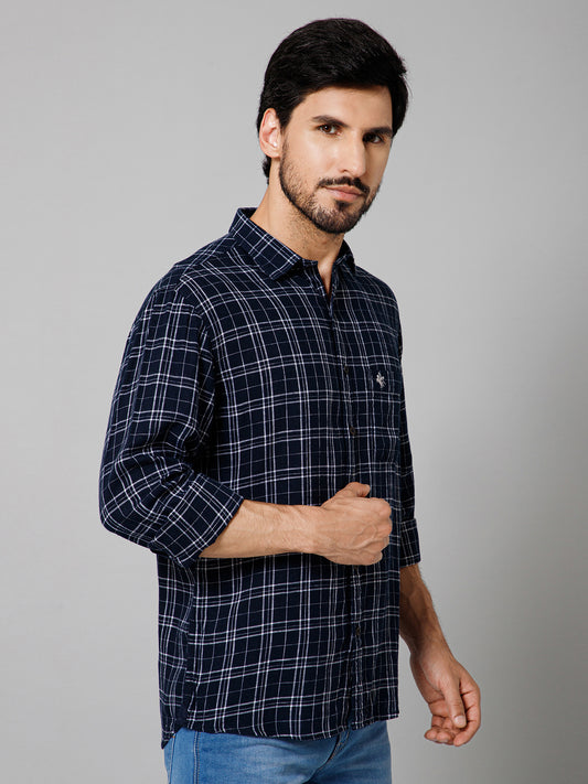 Casual Shirt for Men | Breathable & Soft with Color Fastness Regular Fit Spread Collar Neck Cotton Fabric Checkered Pattern