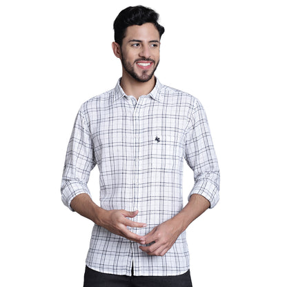Casual Shirt for Men | Breathable & Soft with Color Fastness Regular Fit Spread Collar Neck Cotton Fabric Checkered Pattern