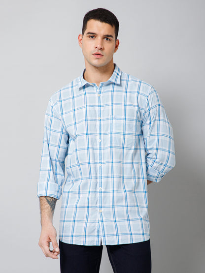 Casual Shirt for Men | Breathable & Soft with Color Fastness Regular Fit Spread Collar Neck Cotton Fabric Checkered Pattern
