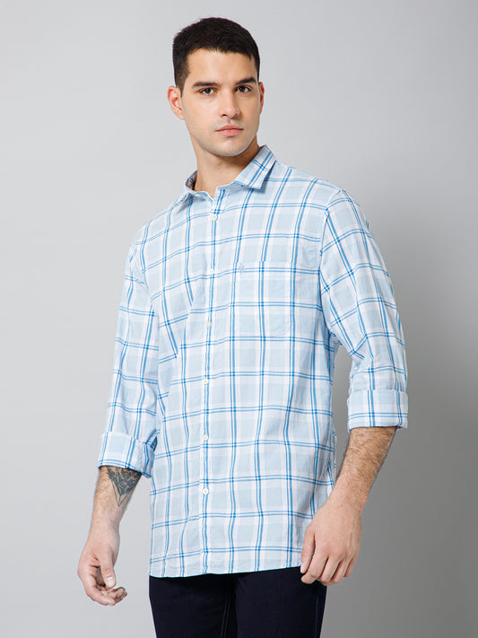 Casual Shirt for Men | Breathable & Soft with Color Fastness Regular Fit Spread Collar Neck Cotton Fabric Checkered Pattern