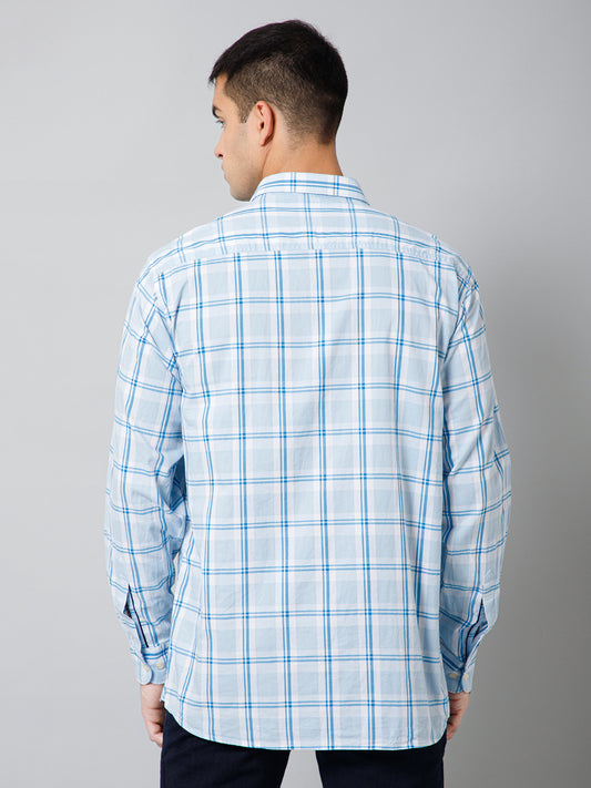 Casual Shirt for Men | Breathable & Soft with Color Fastness Regular Fit Spread Collar Neck Cotton Fabric Checkered Pattern