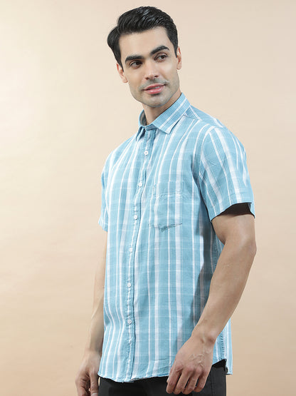 Casual Shirt for Men l Breathable & Soft with Color Fastness Slim Fit  Cotton Fabric Checkered Pattern