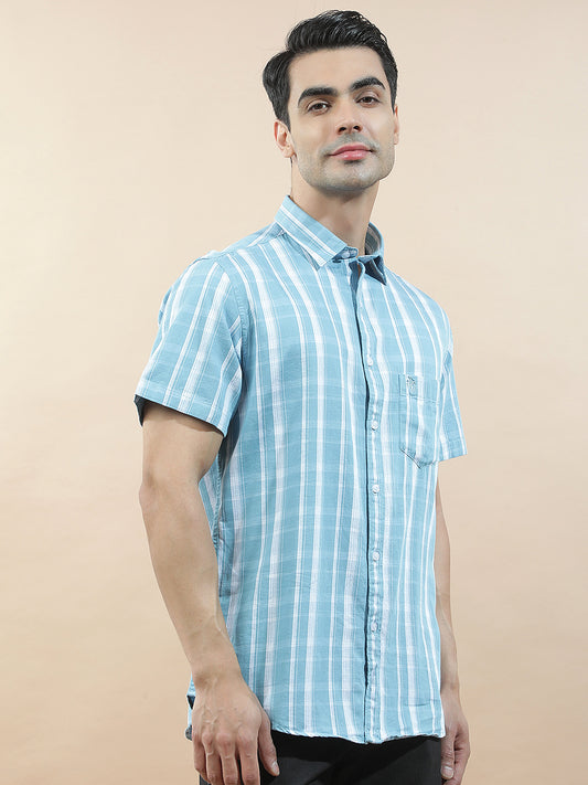 Casual Shirt for Men l Breathable & Soft with Color Fastness Slim Fit  Cotton Fabric Checkered Pattern