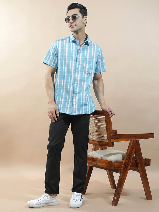 Casual Shirt for Men l Breathable & Soft with Color Fastness Slim Fit  Cotton Fabric Checkered Pattern