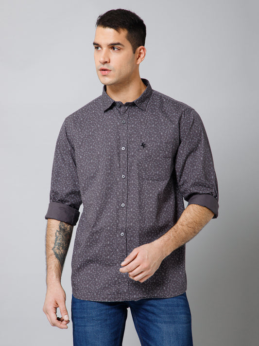 Casual Shirt for Men | Breathable & Soft with Color Fastness Regular Fit Spread Collar Neck Cotton Fabric Printed Pattern