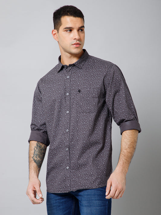 Casual Shirt for Men | Breathable & Soft with Color Fastness Regular Fit Spread Collar Neck Cotton Fabric Printed Pattern