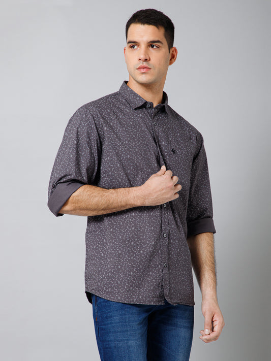Casual Shirt for Men | Breathable & Soft with Color Fastness Regular Fit Spread Collar Neck Cotton Fabric Printed Pattern