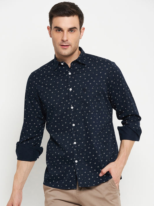 Casual Shirt for Men | Breathable & Soft with Color Fastness Regular Fit Spread Collar Neck Cotton Fabric Printed Pattern