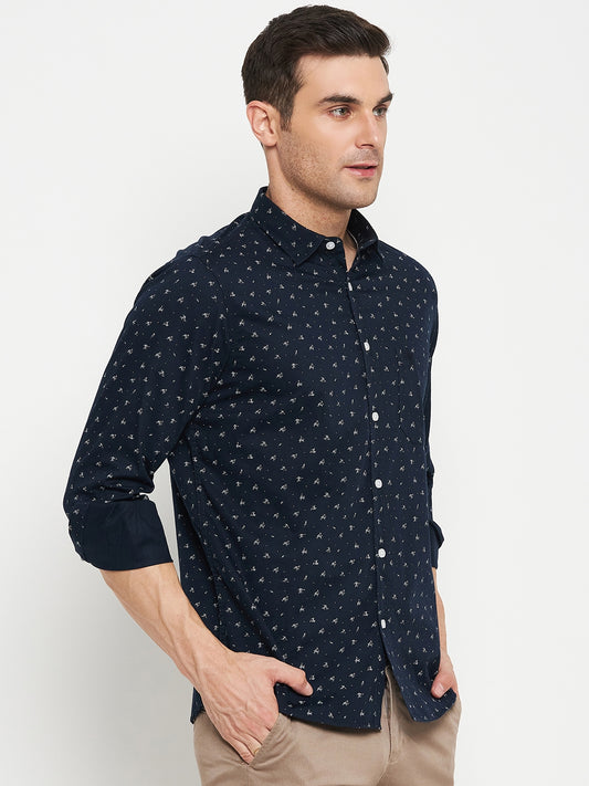 Casual Shirt for Men | Breathable & Soft with Color Fastness Regular Fit Spread Collar Neck Cotton Fabric Printed Pattern
