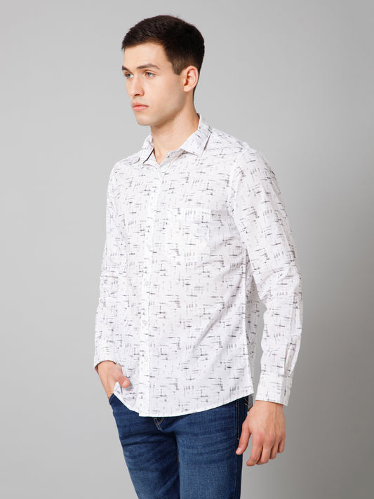 Casual Shirt for Men | Breathable & Soft with Color Fastness Regular Fit Spread Collar Neck Cotton Fabric Printed Pattern