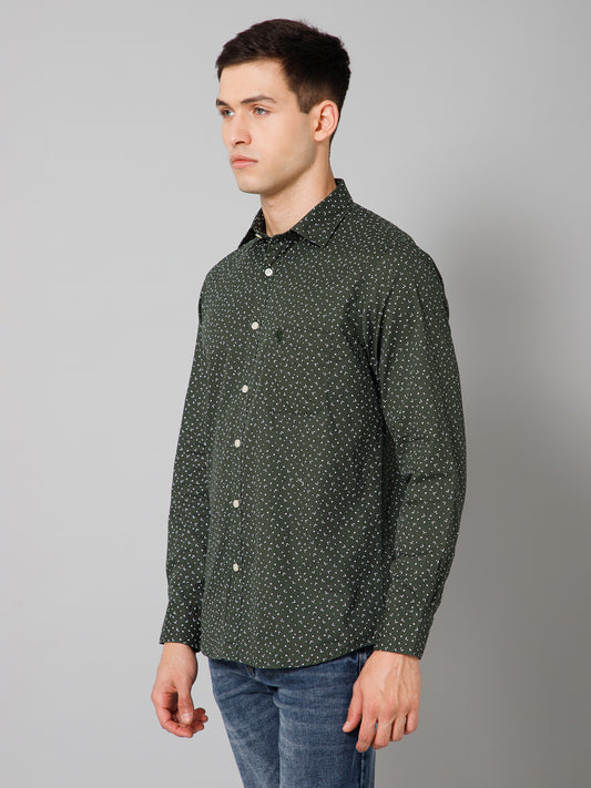 Casual Shirt for Men | Breathable & Soft with Color Fastness Regular Fit Spread Collar Neck Cotton Fabric Printed Pattern