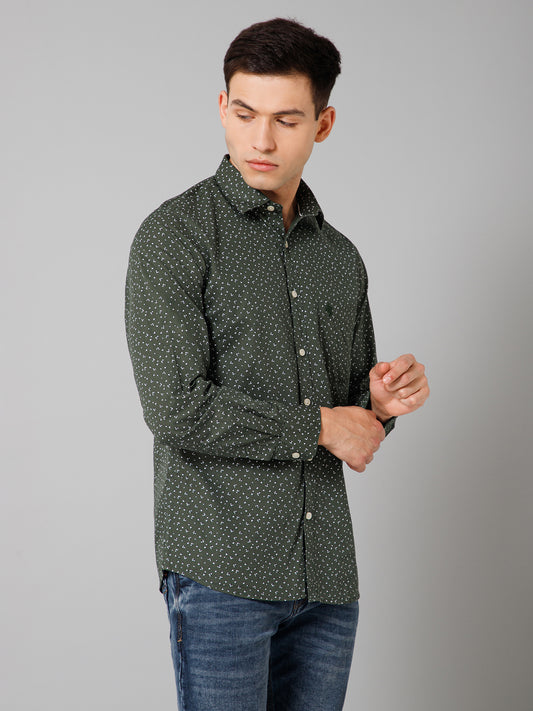 Casual Shirt for Men | Breathable & Soft with Color Fastness Regular Fit Spread Collar Neck Cotton Fabric Printed Pattern