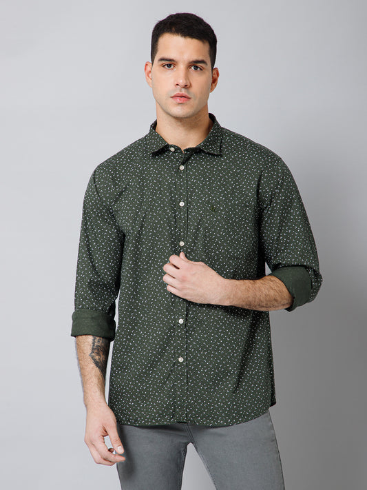 Casual Shirt for Men | Breathable & Soft with Color Fastness Regular Fit Spread Collar Neck Cotton Fabric Printed Pattern