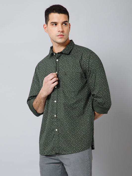 Casual Shirt for Men | Breathable & Soft with Color Fastness Regular Fit Spread Collar Neck Cotton Fabric Printed Pattern