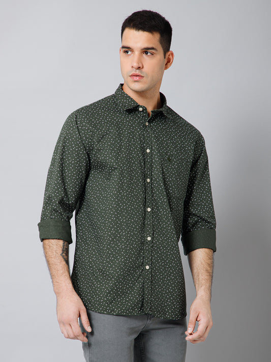 Casual Shirt for Men | Breathable & Soft with Color Fastness Regular Fit Spread Collar Neck Cotton Fabric Printed Pattern