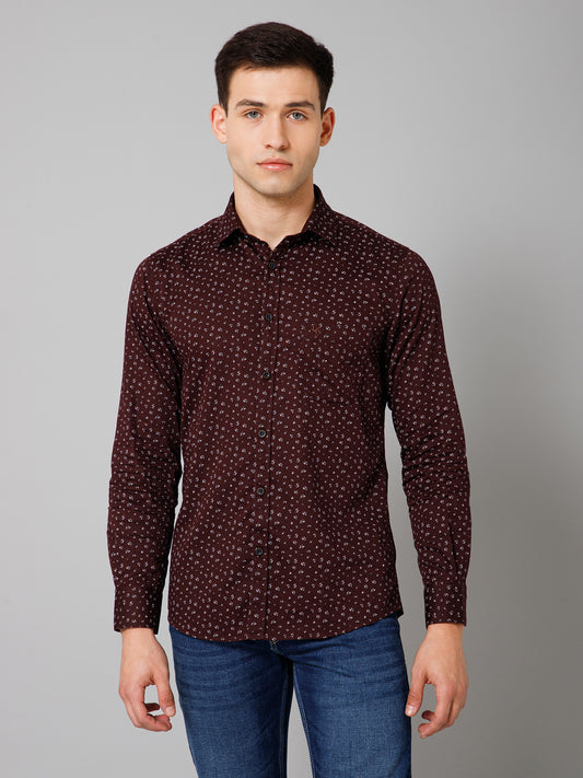 Casual Shirt for Men | Breathable & Soft with Color Fastness Regular Fit Spread Collar Neck Cotton Fabric Printed Pattern