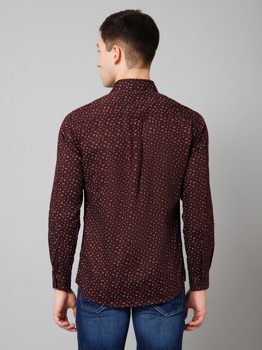 Casual Shirt for Men | Breathable & Soft with Color Fastness Regular Fit Spread Collar Neck Cotton Fabric Printed Pattern
