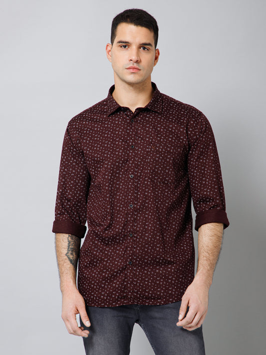 Casual Shirt for Men | Breathable & Soft with Color Fastness Regular Fit Spread Collar Neck Cotton Fabric Printed Pattern