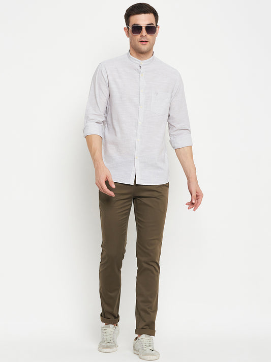 Casual Shirt for Men | Breathable & Soft with Color Fastness Regular Fit Spread Collar Neck Cotton Fabric Striped Pattern