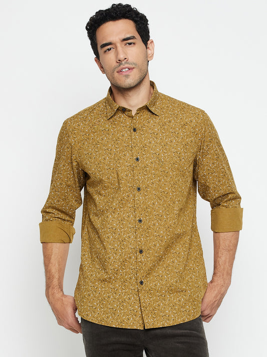 Casual Shirt for Men | Breathable & Soft with Color Fastness Regular Fit Spread Collar Neck Cotton Fabric Printed Pattern