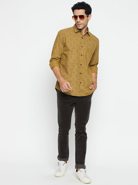 Casual Shirt for Men | Breathable & Soft with Color Fastness Regular Fit Spread Collar Neck Cotton Fabric Printed Pattern