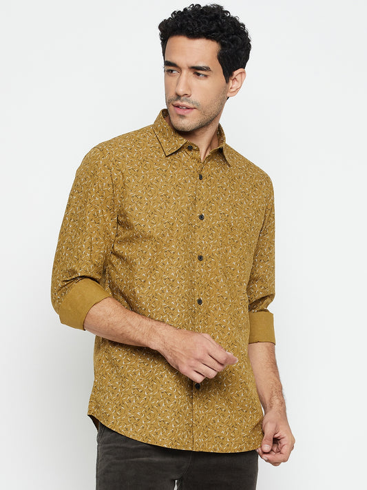 Casual Shirt for Men | Breathable & Soft with Color Fastness Regular Fit Spread Collar Neck Cotton Fabric Printed Pattern