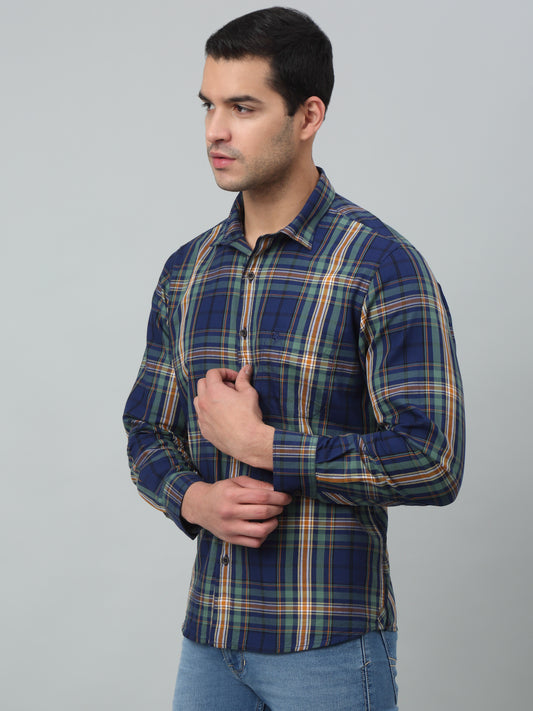 Casual Shirt for Men | Breathable & Soft with Color Fastness Regular Fit Spread Collar Neck Cotton Fabric Checkered Pattern