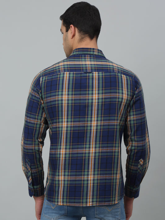 Casual Shirt for Men | Breathable & Soft with Color Fastness Regular Fit Spread Collar Neck Cotton Fabric Checkered Pattern