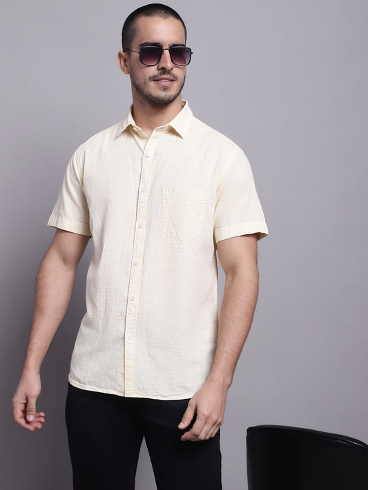 Cantabil Men Yellow Casual Shirt (7137578483851)