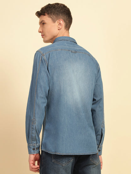 Casual Shirt for Men | Breathable & Soft with Color Fastness Regular Fit Cotton Fabric Solid Pattern