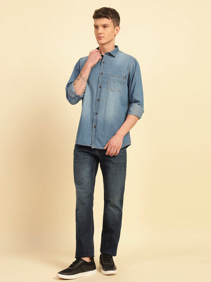 Casual Shirt for Men | Breathable & Soft with Color Fastness Regular Fit Cotton Fabric Solid Pattern