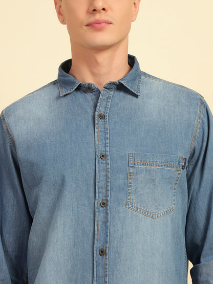 Casual Shirt for Men | Breathable & Soft with Color Fastness Regular Fit Cotton Fabric Solid Pattern