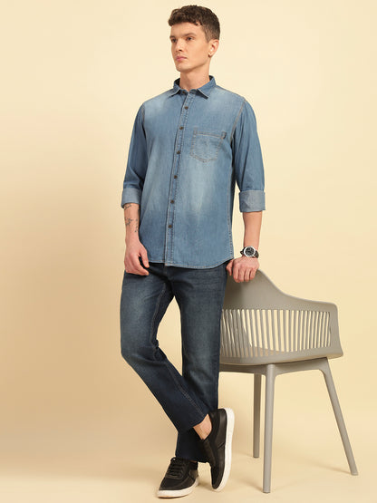 Casual Shirt for Men | Breathable & Soft with Color Fastness Regular Fit Cotton Fabric Solid Pattern