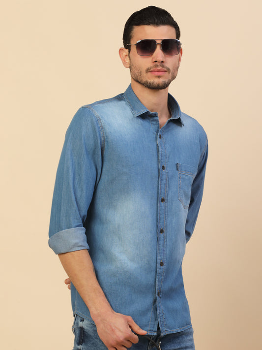 Men's Stylish Solid Casual Shirt | Regular Fit | Full Sleeve | Pure Cotton | Smart Casual Wear