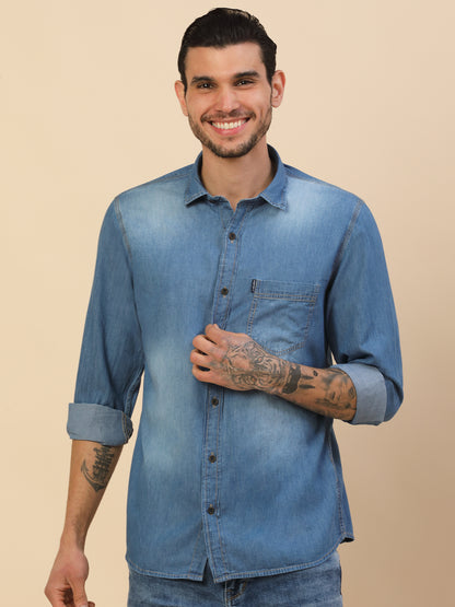 Men's Stylish Solid Casual Shirt | Regular Fit | Full Sleeve | Pure Cotton | Smart Casual Wear