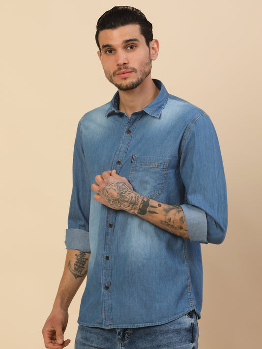 Men's Stylish Solid Casual Shirt | Regular Fit | Full Sleeve | Pure Cotton | Smart Casual Wear
