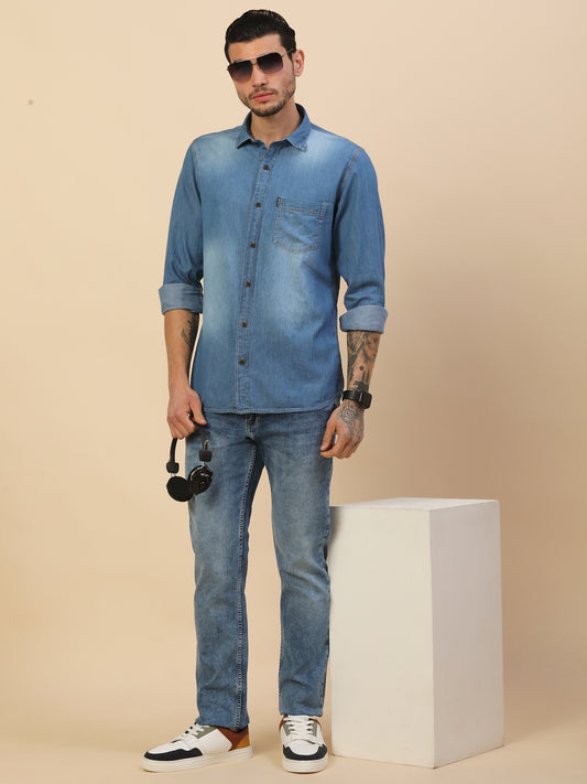 Men's Stylish Solid Casual Shirt | Regular Fit | Full Sleeve | Pure Cotton | Smart Casual Wear