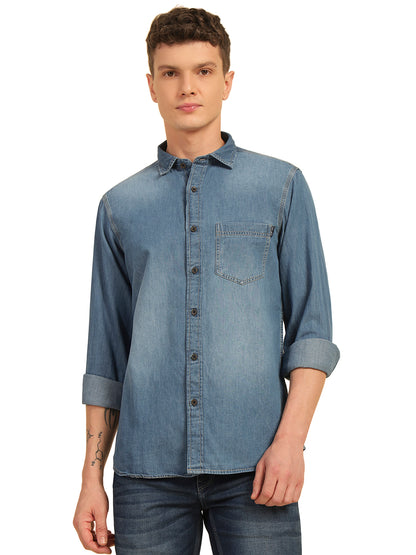 Casual Shirt for Men | Breathable & Soft with Color Fastness Regular Fit Cotton Fabric Solid Pattern