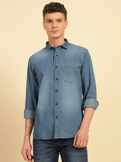 Casual Shirt for Men | Breathable & Soft with Color Fastness Regular Fit Cotton Fabric Solid Pattern