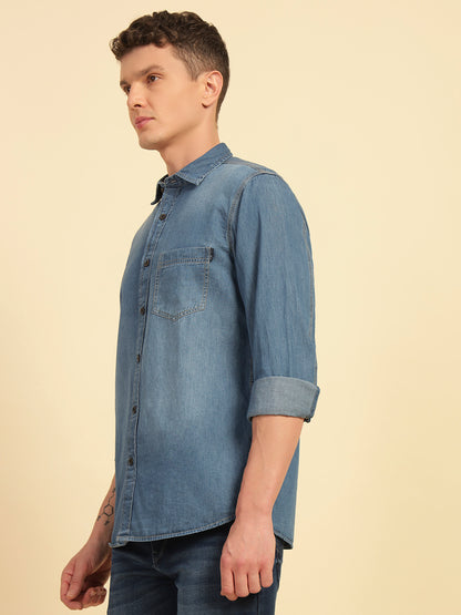 Casual Shirt for Men | Breathable & Soft with Color Fastness Regular Fit Cotton Fabric Solid Pattern