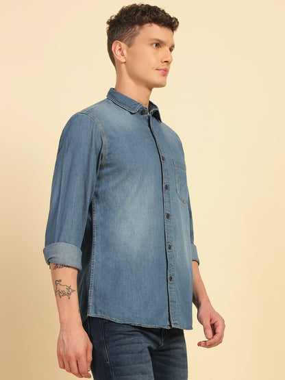 Casual Shirt for Men | Breathable & Soft with Color Fastness Regular Fit Cotton Fabric Solid Pattern