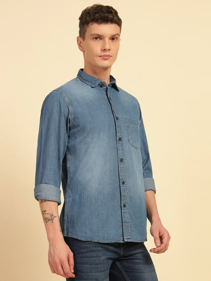 Casual Shirt for Men | Breathable & Soft with Color Fastness Regular Fit Cotton Fabric Solid Pattern