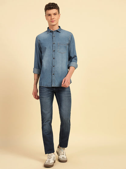 Casual Shirt for Men | Breathable & Soft with Color Fastness Regular Fit Cotton Fabric Solid Pattern