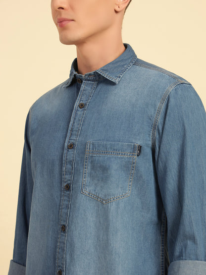 Casual Shirt for Men | Breathable & Soft with Color Fastness Regular Fit Cotton Fabric Solid Pattern
