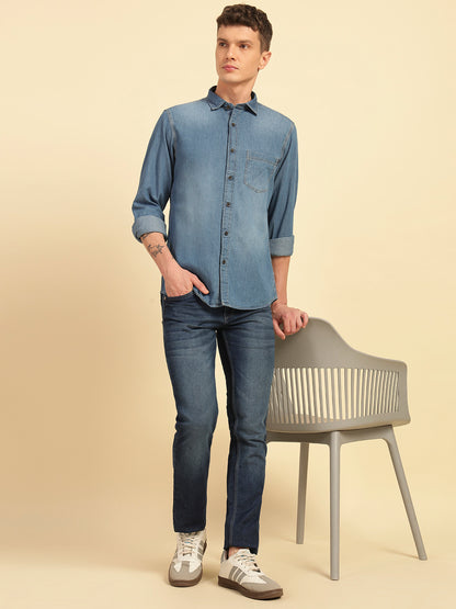 Casual Shirt for Men | Breathable & Soft with Color Fastness Regular Fit Cotton Fabric Solid Pattern